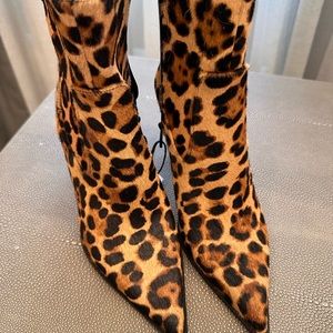 Zara leopard print booties